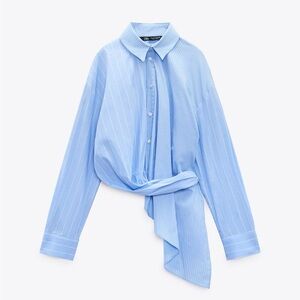 Zara Asymmetrical Blouse Size M